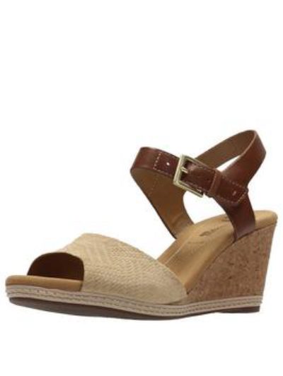 Clarks Helio Jet4 Wide Fit Wedge Sandal - Nude